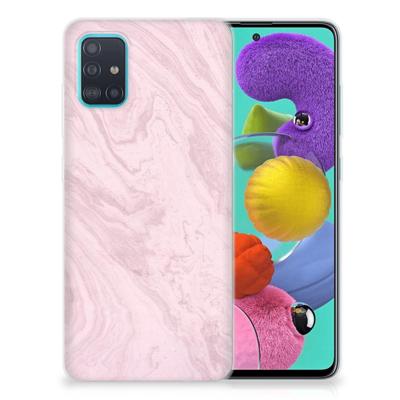 Samsung Galaxy A51 | TPU | Siliconen hoesje | Marble Pink - Origineel Cadeau Vriendin