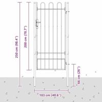 Hekpoort Grijs 100 x 200 cm Poedercoated staal - thumbnail
