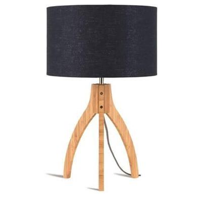 Good&Mojo Tafellamp 'Annapurna' Bamboe en Eco linnen, kleur Denimblauw Good&Mojo Tafellamp 'Annapurna' Bamboe en Eco linnen, kleur Denimblauw