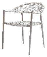 WOOOD Tuinstoel 'Yellow' Touw, kleur Lichtgrijs - thumbnail