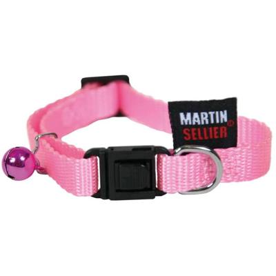 Martin kattenhalsband nylon uni roze