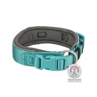 TRIXIE HALSBAND HOND PREMIUM EXTRA BREED AQUA / GRAFIET GRIJS 33-42X3,5 CM - thumbnail