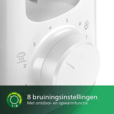 Philips Daily Collection Plastic broodrooster met lange sleuf en broodjeswarmer - thumbnail