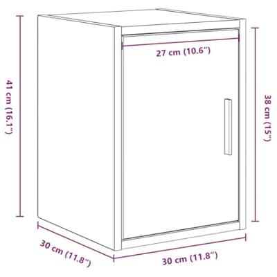 Garagewandkast bewerkt hout gerookt eiken