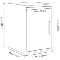 Garagewandkasten 2 st spaanplaat ambachtelijk eikenhout - thumbnail