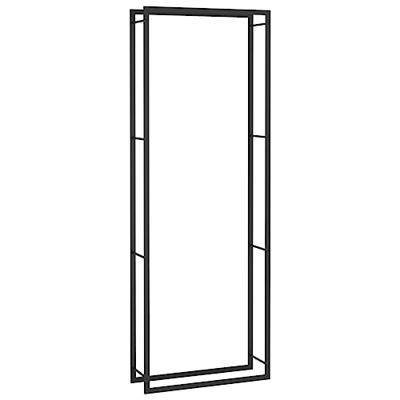 VidaXL Haardhoutrek 80x28x222 cm staal matzwart