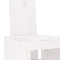 5-delige Barset massief grenenhout wit - thumbnail
