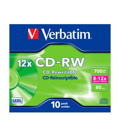 Verbatim 43148 CD-RW disc 700 MB 10 stuk(s) Jewelcase Herschrijfbaar