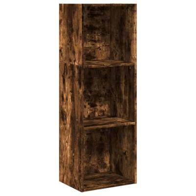 Boekenkast 40x30x114 cm bewerkt hout gerookt eikenkleurig