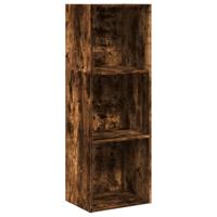 Boekenkast 40x30x114 cm bewerkt hout gerookt eikenkleurig - thumbnail