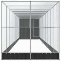 Volière met verlengstuk 1037x203x216 cm staal zilverkleurig - thumbnail