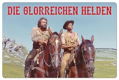 Bud Spencer & Terence Hill Tin Sign Die glorreichen Helden 20 x 30 cm