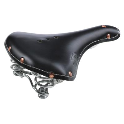 Selle Monte Grappa Monte grappa zadel m/veer old frontiers classic leer zwart