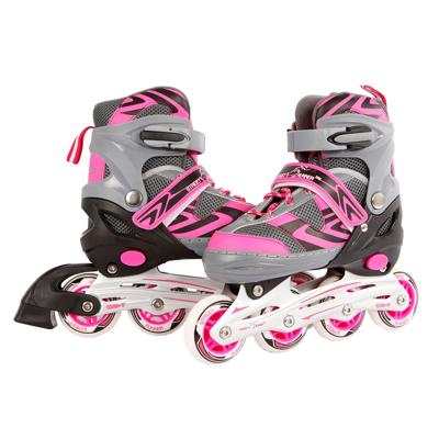 Inline skates - maat 29-32 - roze/grijs