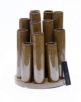 Twist & Tube Vaas Bruin 19x19x25cm rond - thumbnail