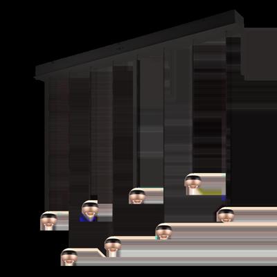 TRIO Select Hanglamp Orbit 8 lichts L 150 cm brons zwart