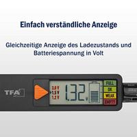 TFA Dostmann Batterijtester Batterietester BatteryCheck Meetbereik (batterijtester) 1.2 V, 1.5 V, 3 V, 9 V Oplaadbare batterij, Batterij 98.1126.01 - thumbnail