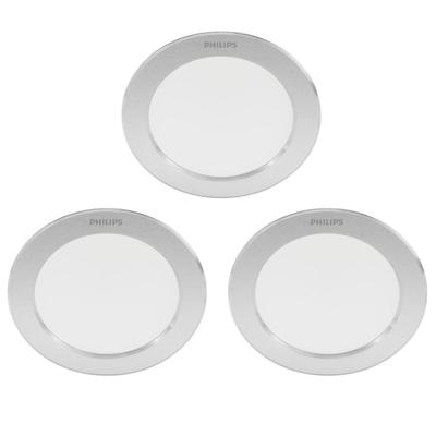 Philips Set van 3 inbouwspotsDiamond Ø 9,5cm metaalgrijs - 77809500