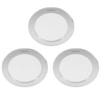 Philips Set van 3 inbouwspotsDiamond Ø 9,5cm metaalgrijs - 77809500 - thumbnail