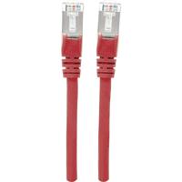 Intellinet 741064 RJ45 Netwerkkabel, patchkabel CAT 6A S/FTP 10.00 m Rood Folie afscherming, Afscherming gevlochten, Afgeschermd, Halogeenvrij 1 stuk(s) - thumbnail