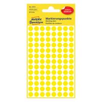 Avery-Zweckform 3013 Etiketten Ø 8 mm Papier Geel 416 stuk(s) Permanent hechtend Etiketten voor markeringspunten - thumbnail