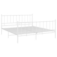 Bedframe metaal wit 140x200 cm - thumbnail