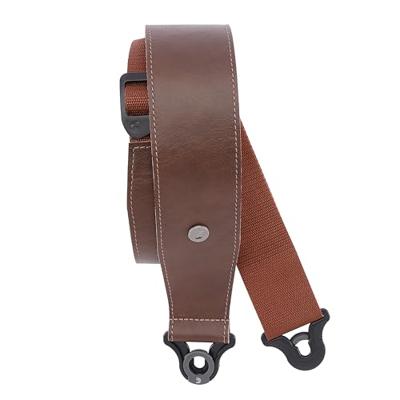 D&apos;Addario 25BAL02 Comfort Leather Auto Lock Guitar Strap Brown gitaarband