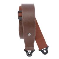 D&apos;Addario 25BAL02 Comfort Leather Auto Lock Guitar Strap Brown gitaarband - thumbnail