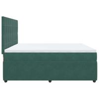 Boxspring met matras fluweel donkergroen 200x200 cm - thumbnail