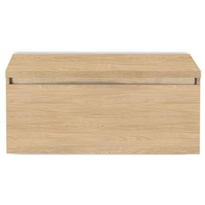 Frozen Badmeubelset 100 cm - Greeplijst in Kleur - Inclusief Wastafelbovenblad Casella Oak