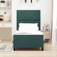 Bedframe met hoofdeinde Donkergroen 100 x 200 cm Fluweel - thumbnail
