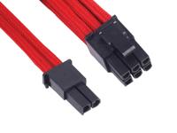SilverStone SST-PP07-PCIR - voeding-verlengkabel 25cm 8pin naar PCI-E 6+2pin, rood - thumbnail