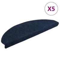 VidaXL Trapmatten zelfklevend 5 stuks 65x21x4 cm marineblauw halfrond groot - thumbnail