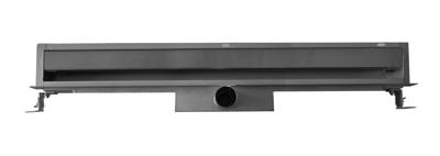 Wiesbaden RVS muurgoot + flens + kunstst.sifon +filter 80x7