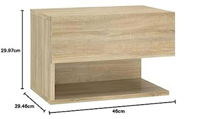 Nachtkastjes 2 st wandgemonteerd sonoma eikenkleurig