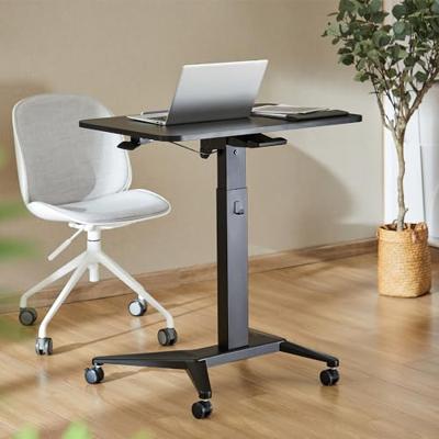 Maclean mobiele bureaulaptoptafel, zwart, pneumatische hoogteverstelling, 80x52cm, 8kg max, 109cm hoog, MC-453B