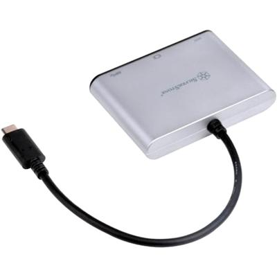SilverStone SST-EP06C - Adapter USB 3.1 Type C naar VGA/USB Type C/USB Type A