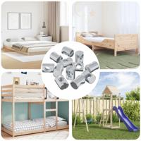 VidaXL Meubel barrelmoer 3462 pcs verzinkt m6 x 13 mm ijzer - thumbnail