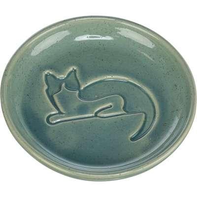 Trixie voerbak kat katrelief keramiek blauw