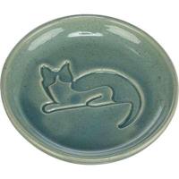 Trixie voerbak kat katrelief keramiek blauw - thumbnail