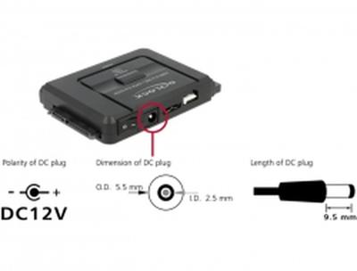 Delock 61486 USB-converter 5 Gbps naar SATA 6 Gb/s / IDE 40-pins / IDE 44-pins met back-upfunctie - thumbnail