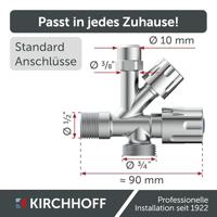 Kirchhoff Haakse-apparaatkraan, 1/2"ET x 3/4"ET x 3/8ET x 10 mmQ - 98480090 - thumbnail