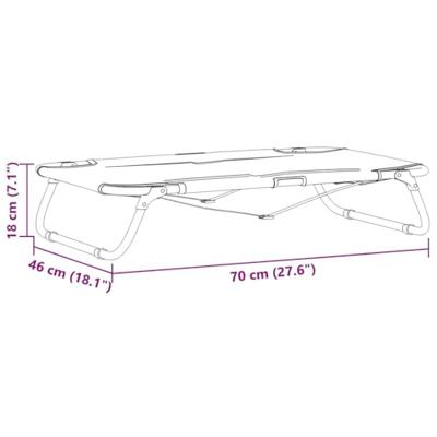 VidaXL Hondenbed lichtgrijs 70 x 46 x 18 cm staal