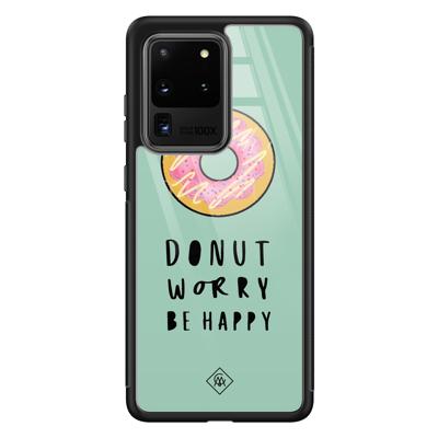 Samsung Galaxy S20 Ultra glazen hardcase - Donut worry Samsung Galaxy S20 Ultra glazen hardcase - Donut worry