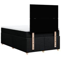 Boxspring met matras stof zwart 120x190 cm - thumbnail