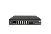 LevelOne GES-2118 netwerk-switch Managed L2 Gigabit Ethernet (10/100/1000) Zwart - thumbnail