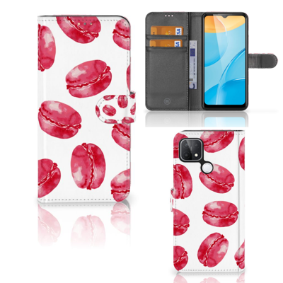 OPPO A15 | Book Cover | Pink Macarons