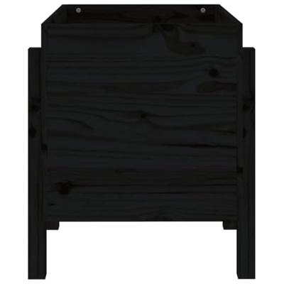 VidaXL Plantenbak 62x50x57 cm massief grenenhout zwart VidaXL Plantenbak 62x50x57 cm massief grenenhout zwart