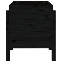 Plantenbak 62x50x57 cm massief grenenhout zwart - thumbnail