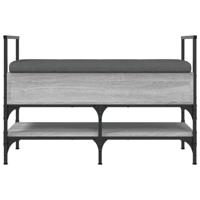 Schoenenbank 85,5x42x57,5 cm bewerkt hout grijs sonoma - thumbnail